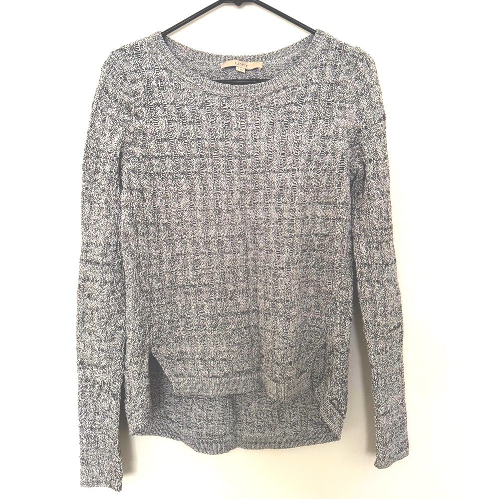 Loft grey knit sweater